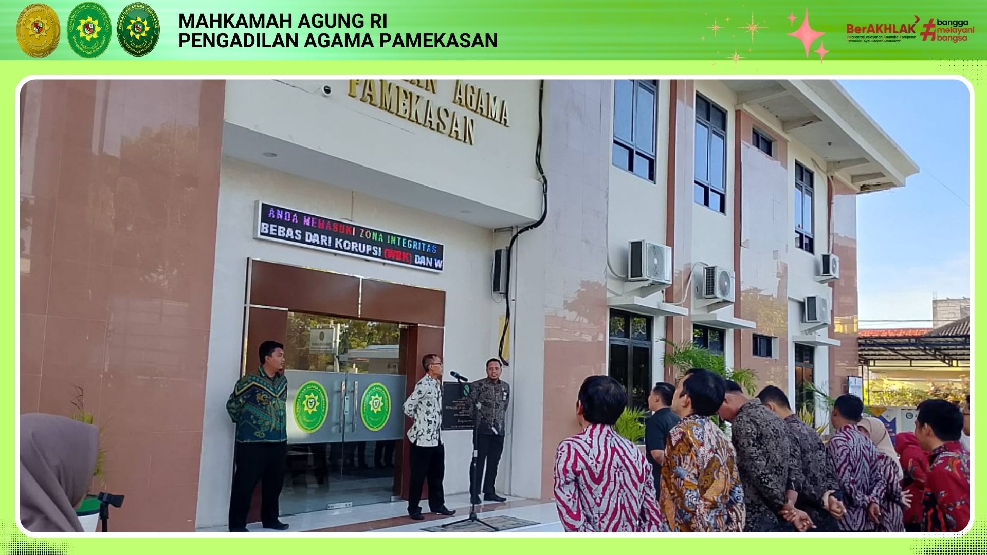 Apresiasi Kinerja Sepekan. Pengadilan Agama Pamekasan Gelar Apel Sore